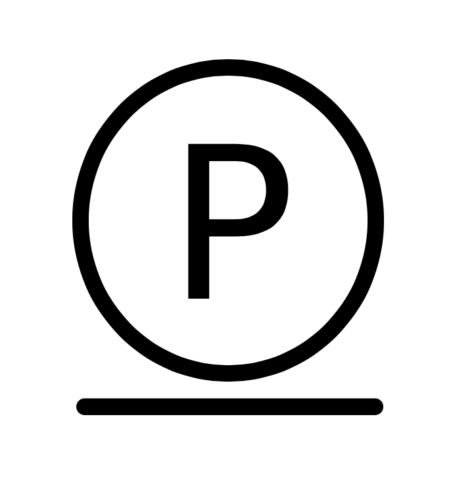 Буква P с чертой
