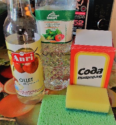 Спирт, пищевая сода и уксус